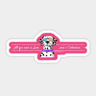 Dalmatian Love Sticker